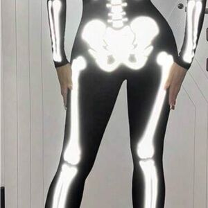 SHEIN Black and White Skeleton Jumpsuit